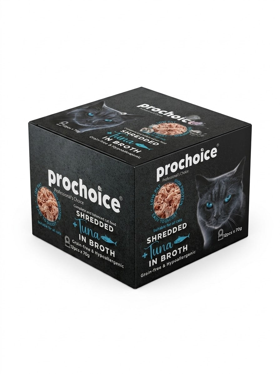 Prochoice cat wet food(Shredded Tuna in broth) 70 g x12 pcs