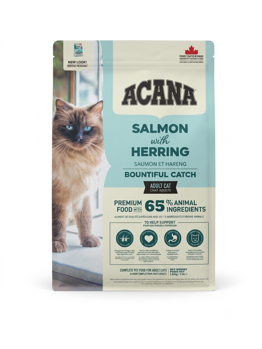 ACANA Bountiful Catch – Salmon with Herring Adult Cat Dry Food (1.8kg)