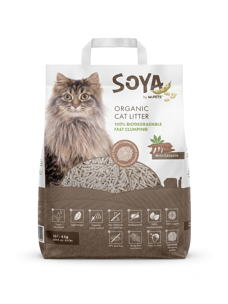 Soya organic Cat Litter - with Cassava 10L