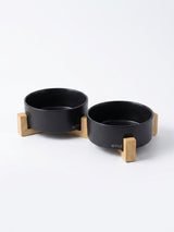 Bamboo Ceramic Cat Bowls