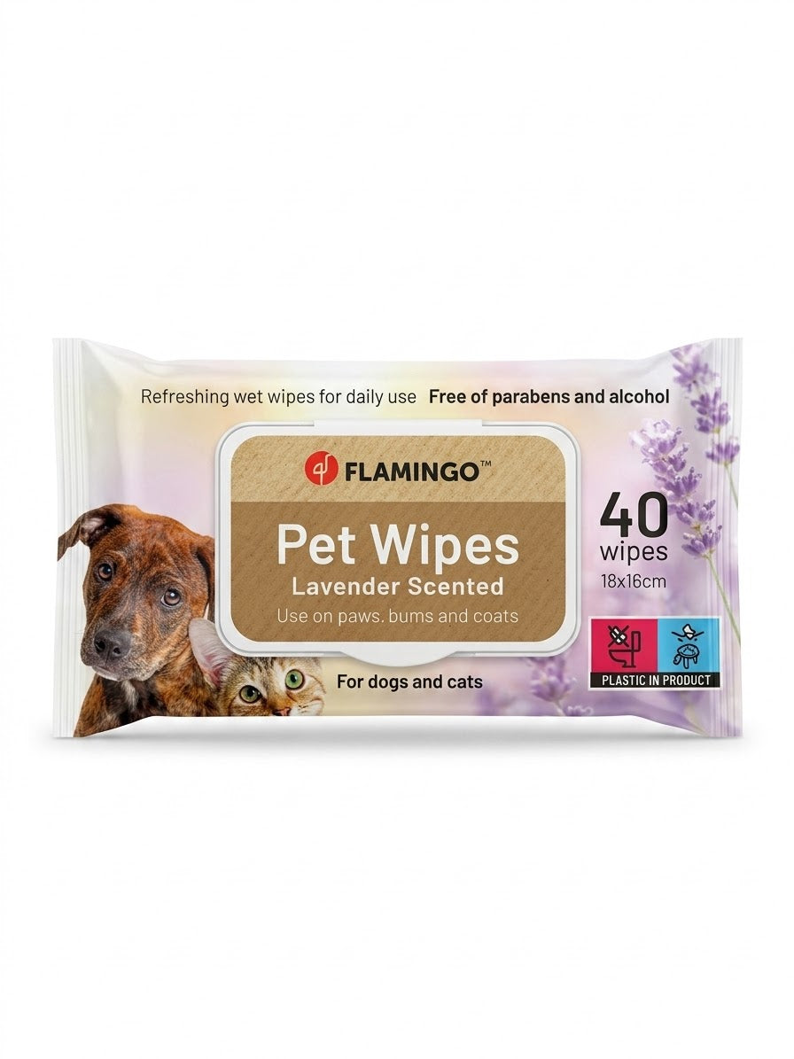 Pet Wipes – Lavender Scented (40 wipes)