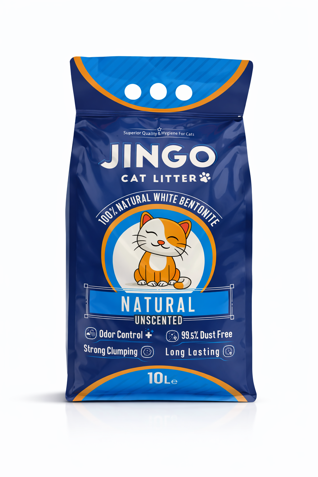 Jingo Natural Unscented Litter - 10L