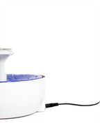 Round Cat water Fountain -Automatic Water fountain in Qatar .smooth  water falling quite and modern design front view 