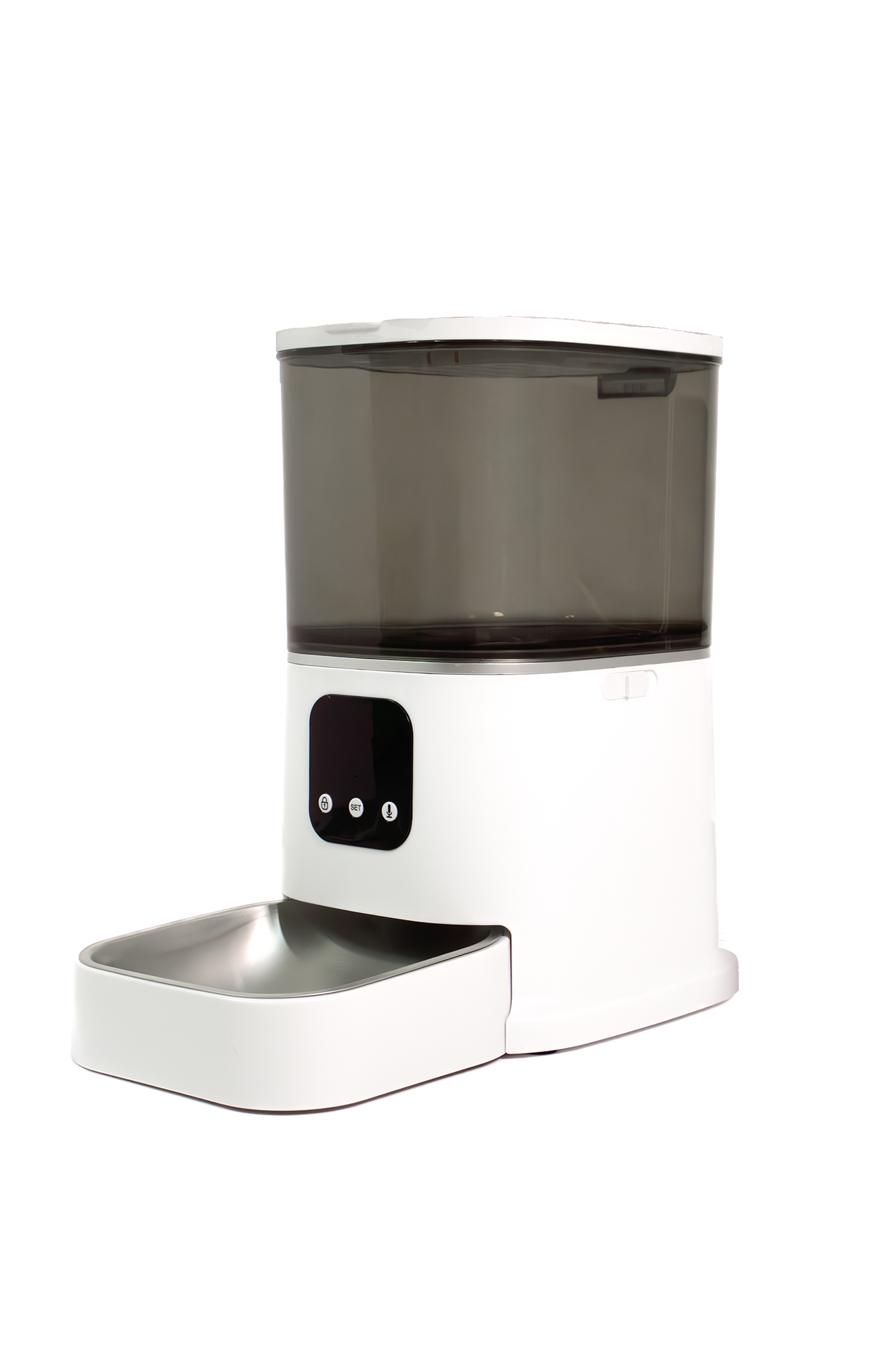 Smart Feeder in Qatar Catsy -With wifi connection and  digital screen side view 