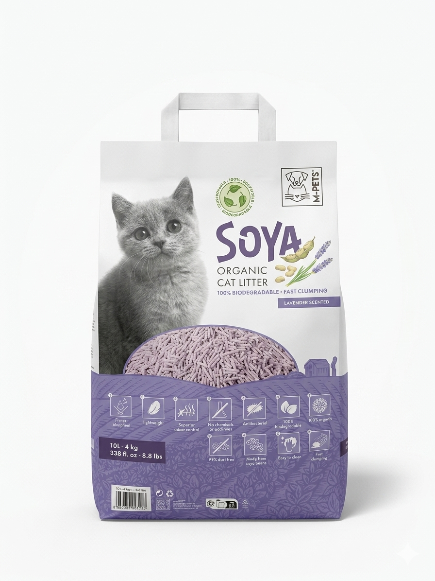 Soya organic Cat litter - Lavender scent 10 L