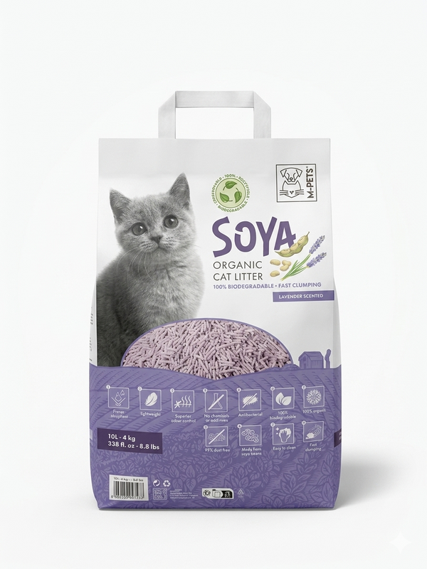 Soya organic Cat litter - Lavender scent 10 L