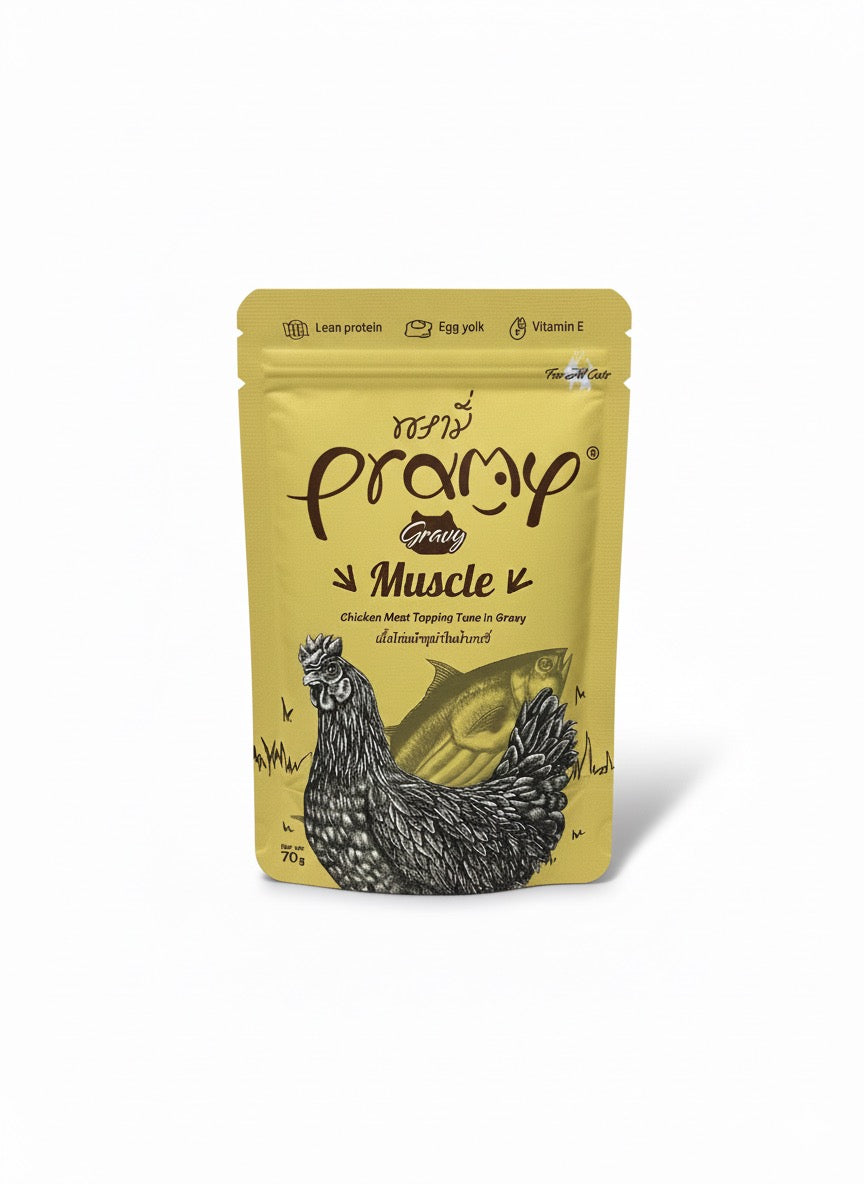 Pramy Muscle – Chicken & Tuna in Gravy Cat Wet food