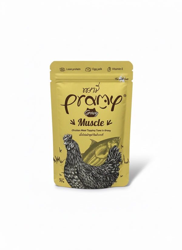 Pramy Muscle – Chicken & Tuna in Gravy Cat Wet food
