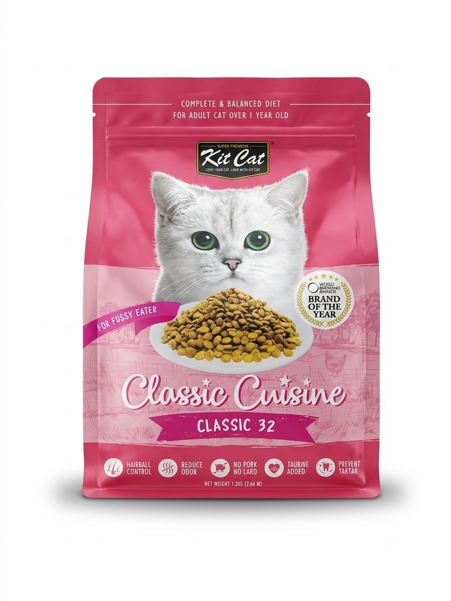 Kit Cat Classic 32 (Taurine Added) Dry Food 1.2kg