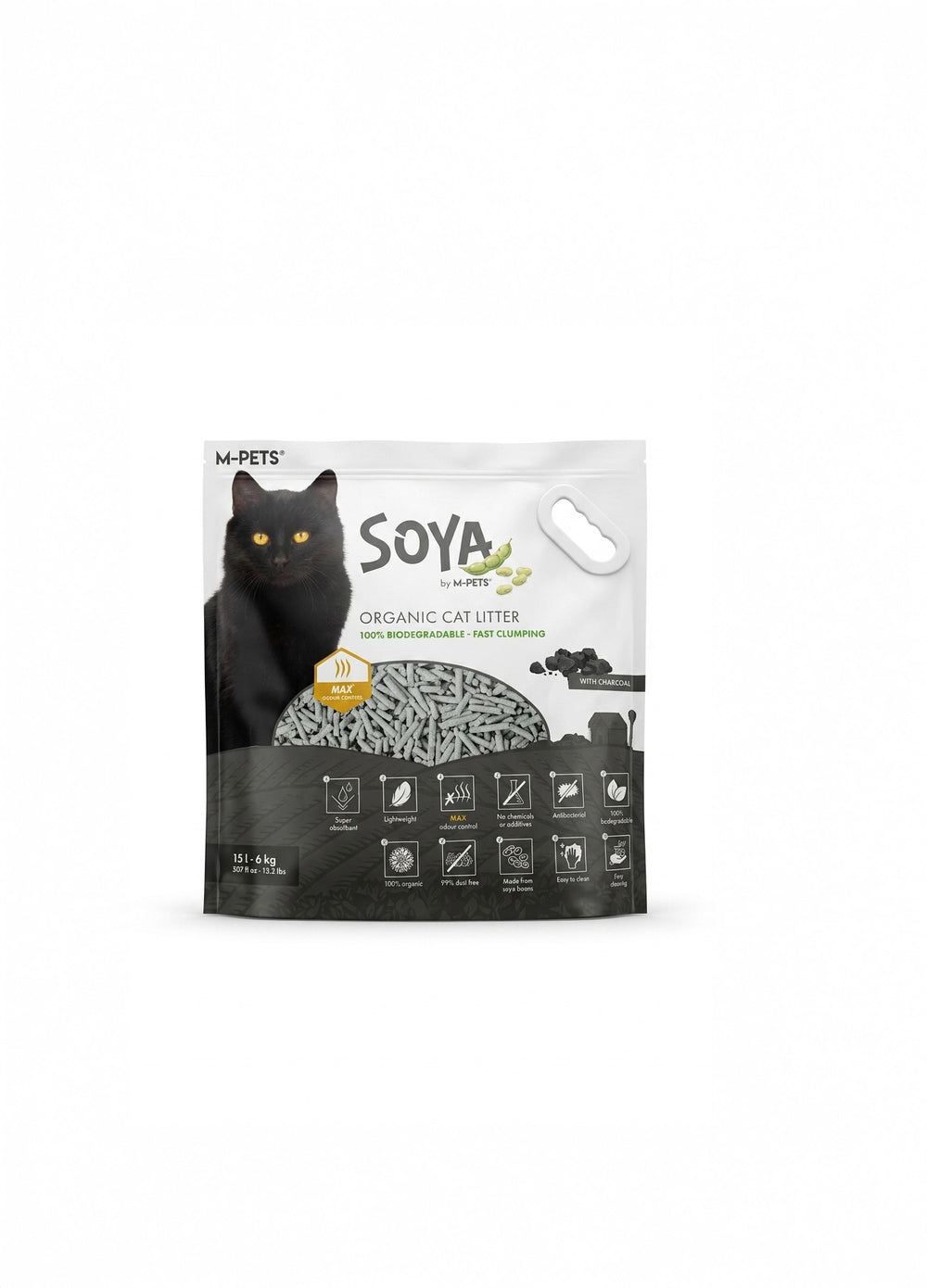 Soya Cat Litter - with Charcoal 15L