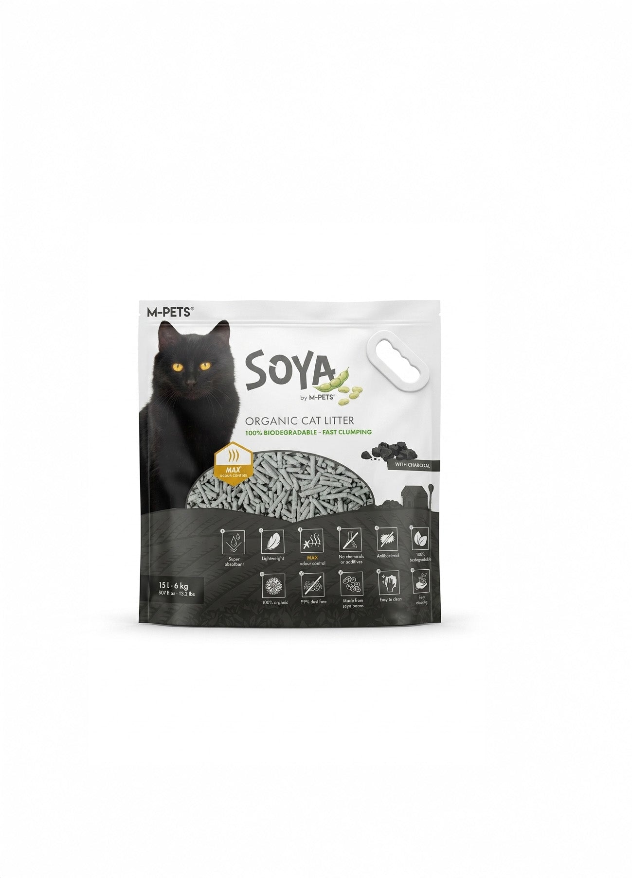 Soya Cat Litter - with Charcoal 15L