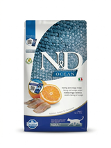 FARMINA N&D Dry Food Cat Ocean Herring and Orange recipe Adult 1.5kg