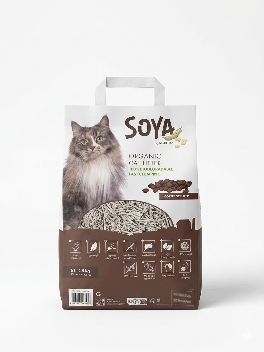 Soya organic Cat litter - Coffee scent 6 L