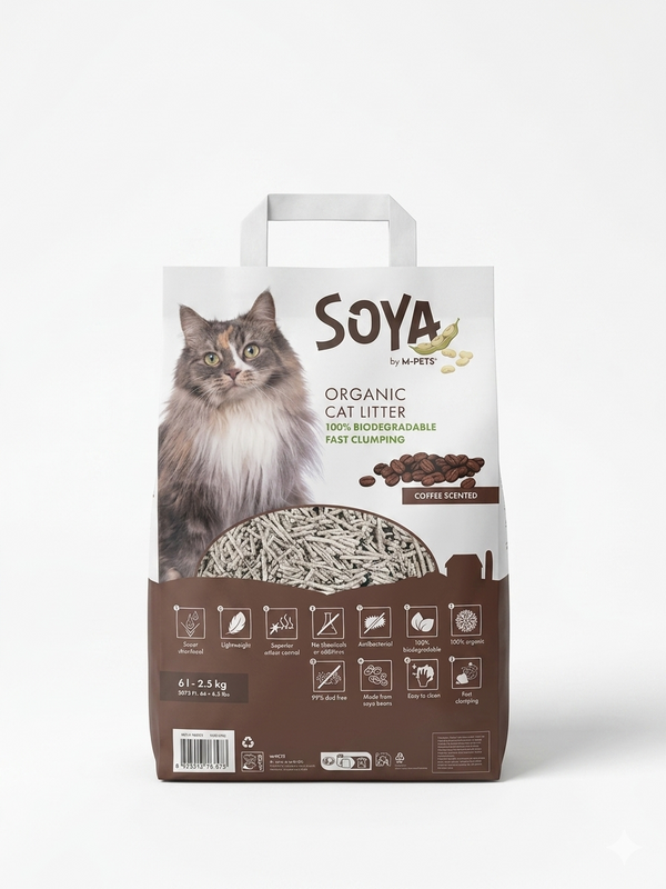 Soya organic Cat litter - Coffee scent 6 L