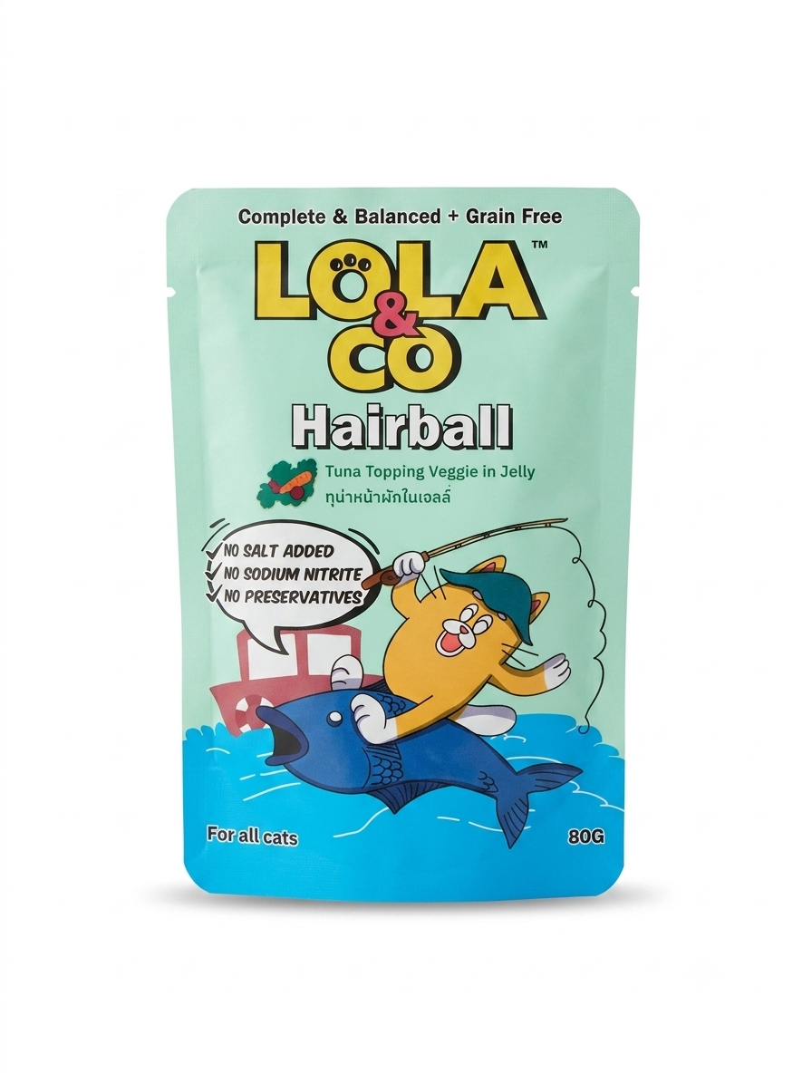 Lola & Co Cat Wet Food Hairball Tuna & Veggie in Jelly 80g