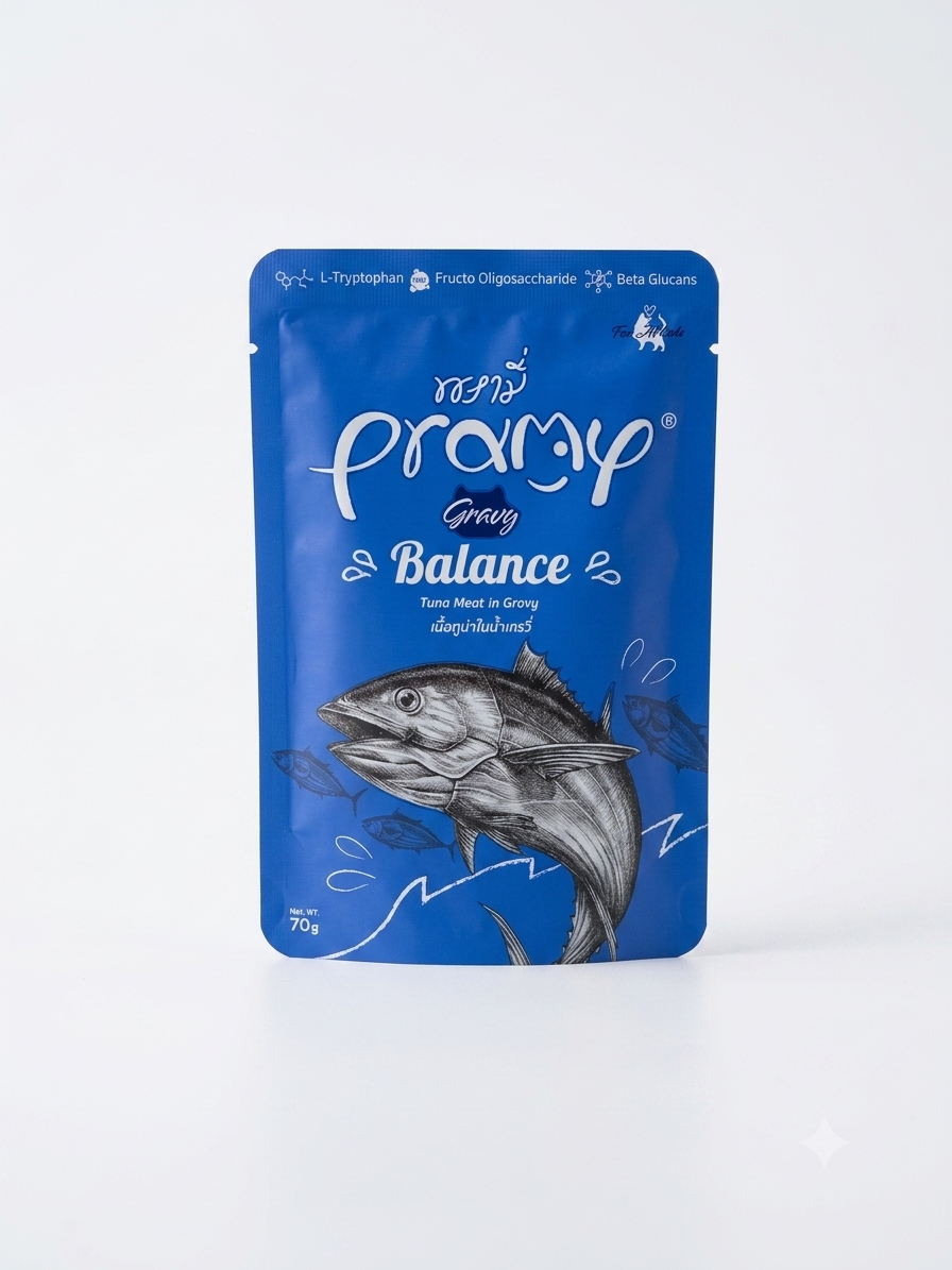 Pramy Cat Food Balance Tuna in Gravy 70G