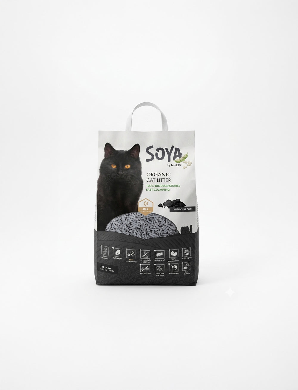 Soya organic Cat Litter - with Charcoal 10L