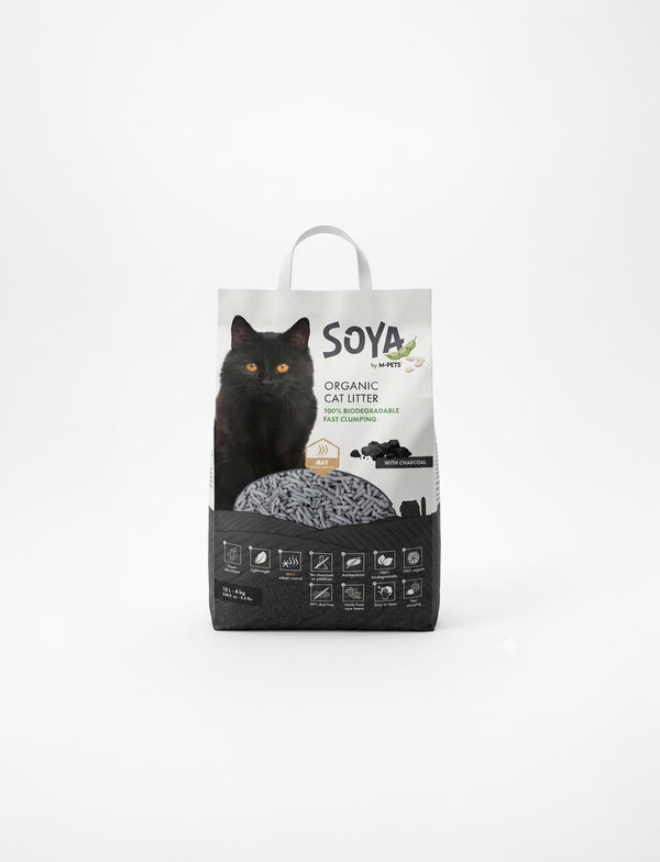 Soya organic Cat Litter - with Charcoal 10L