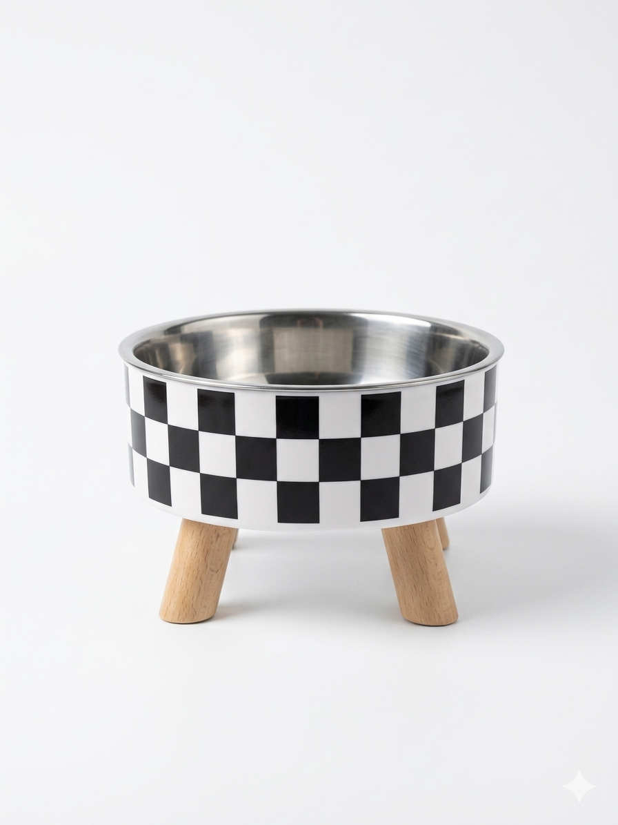 Elevated Stainless Steel Cat Bowl