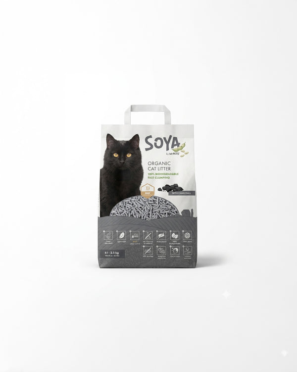 Soya organic Cat Litter - with Charcoal 6L